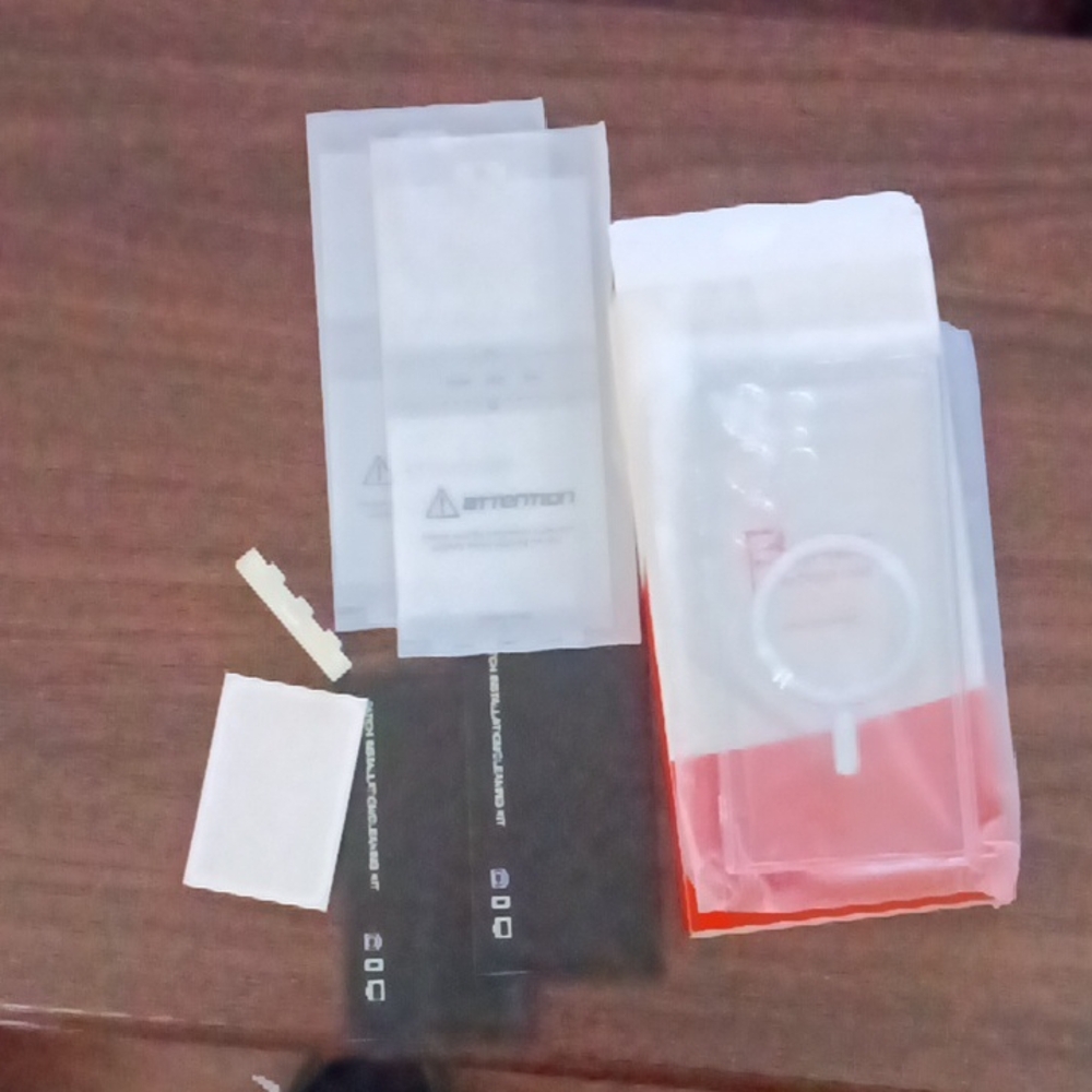 Clear and Black Phone Accessories Set